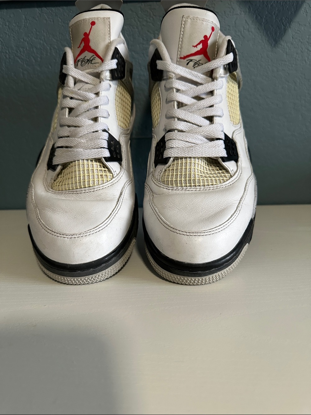Jordan Men’s White Black Red Retro Sneakers